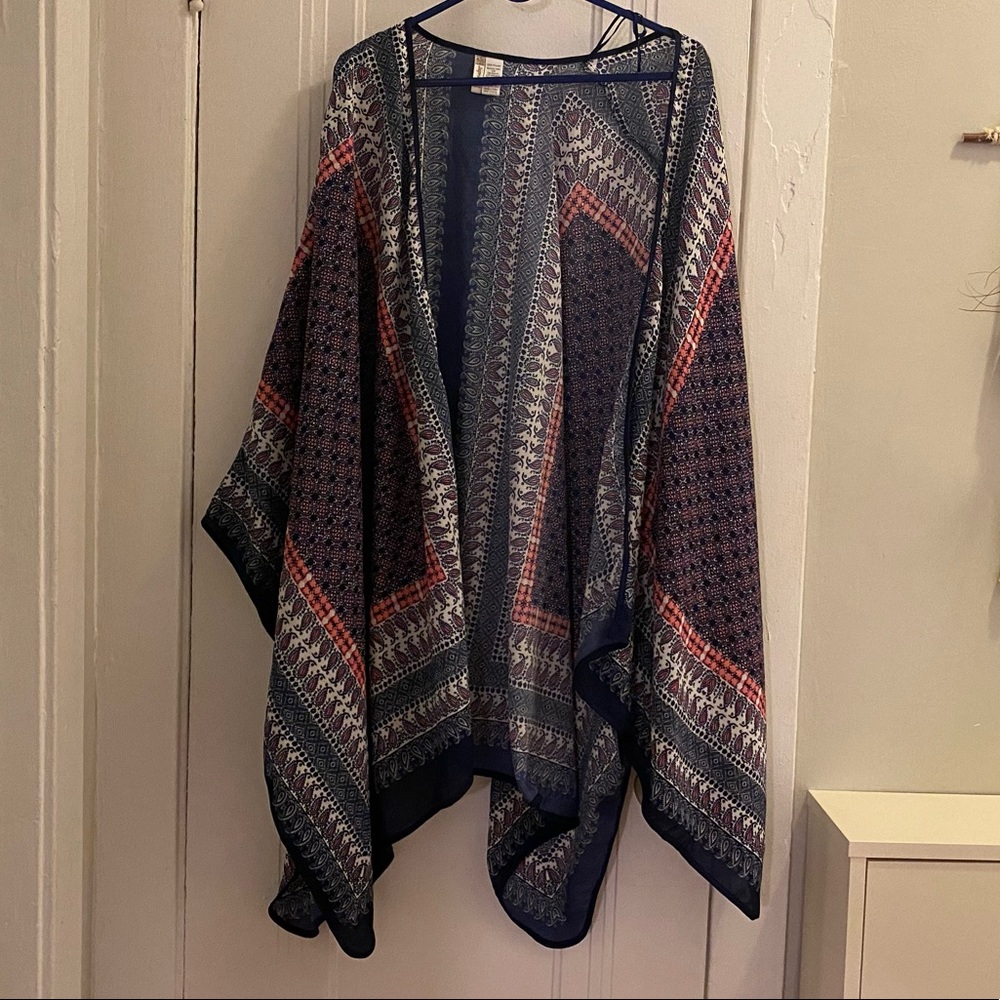 Japan Blue Paisley Kimono one size